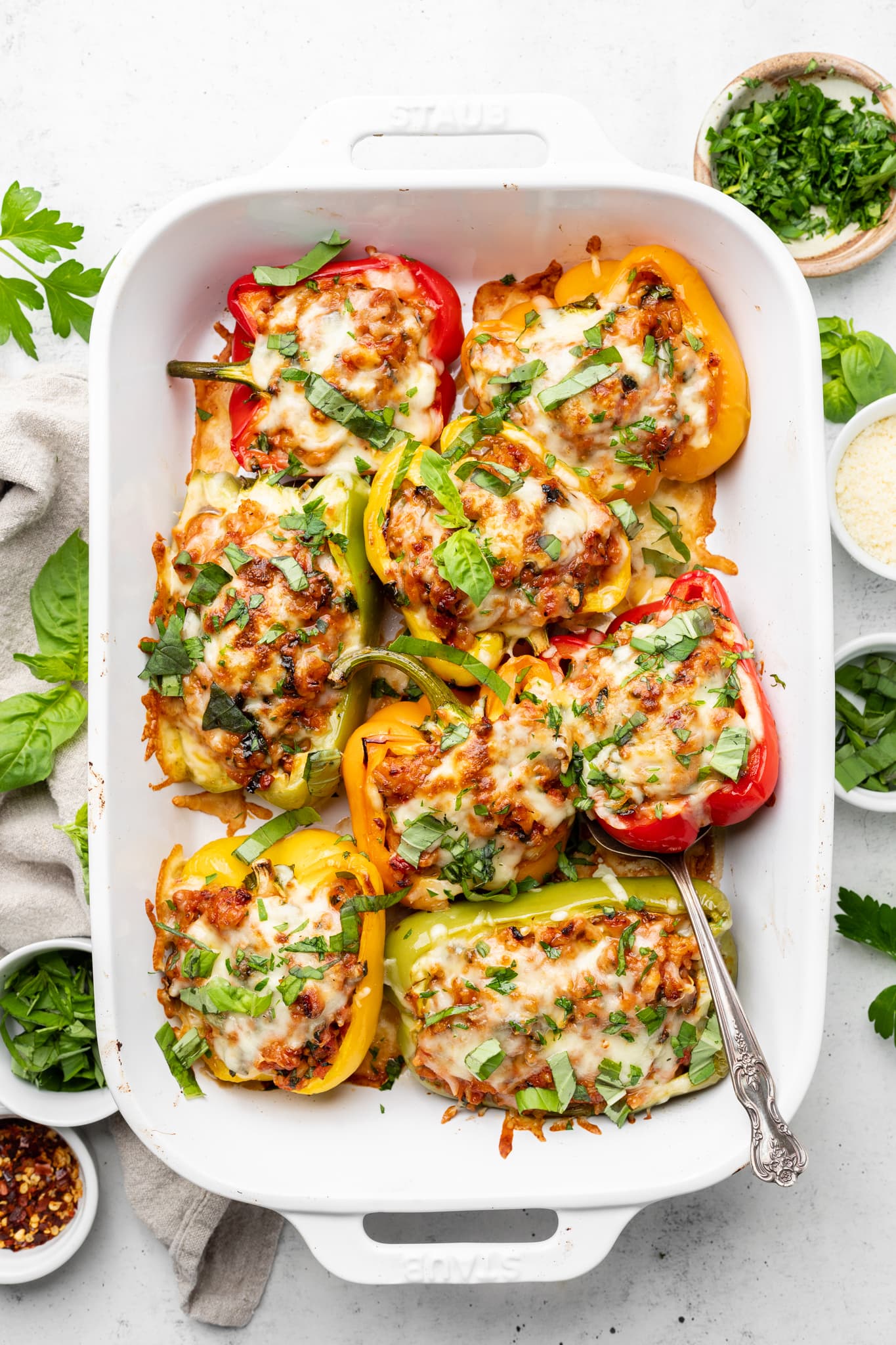 Healthy Ground Turkey Stuffed Peppers: No-Rice, Rice, or Quinoa